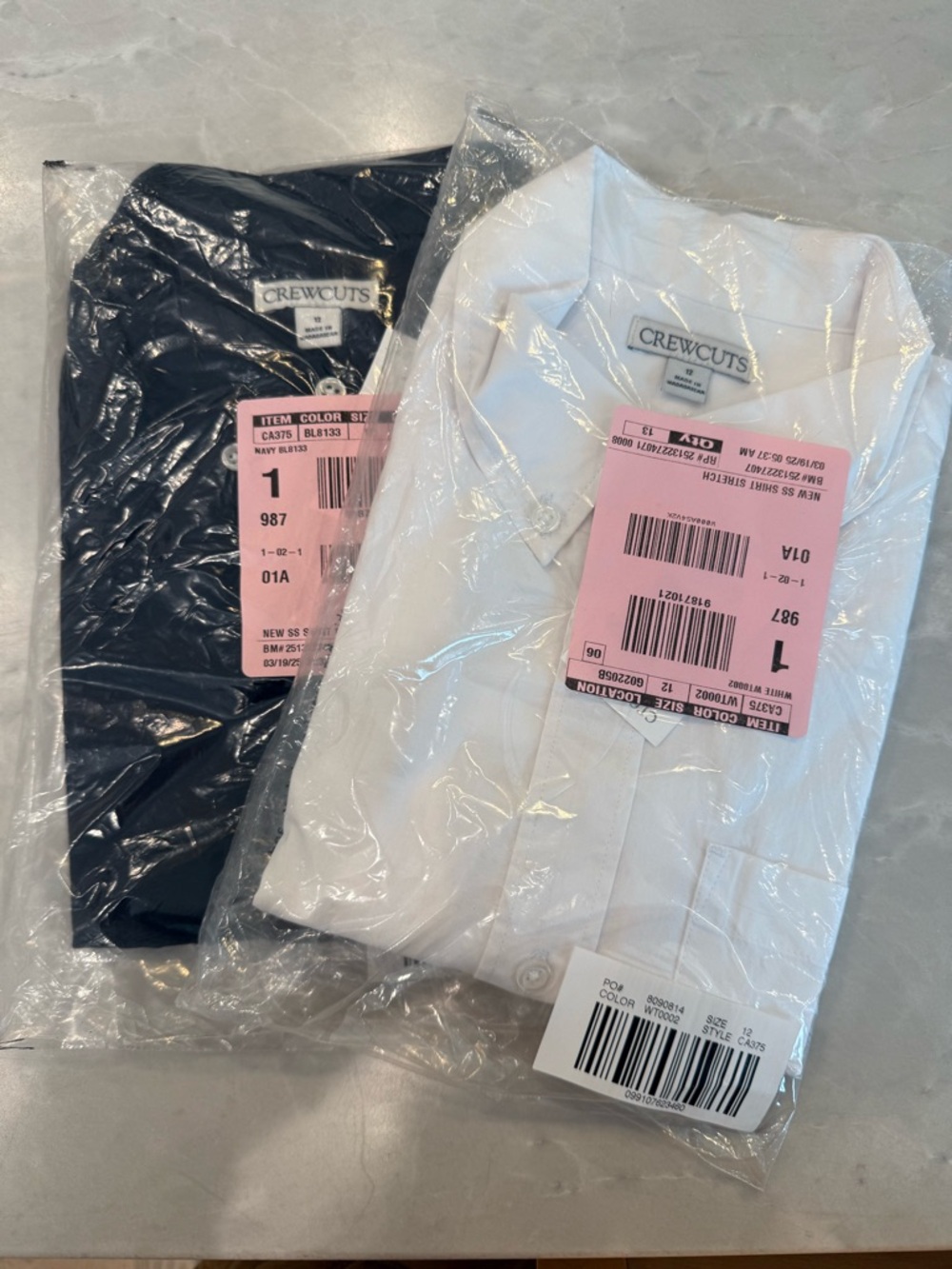 J. Crew Crewcuts Boys' Button-Down Shirt Set — White + Black